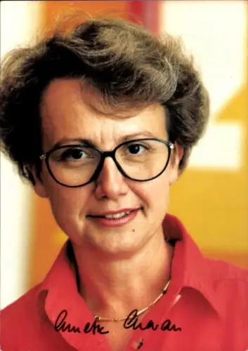 Foto Politikerin Annette Schavan, Autogramm