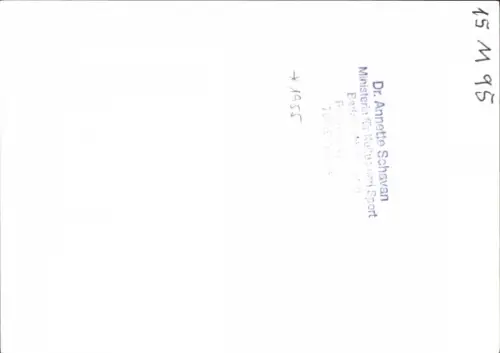 Foto Politikerin Annette Schavan, Autogramm