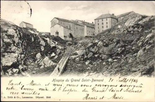 Ak St Bernard Sankt Bernhard Kanton Wallis, Hospiz