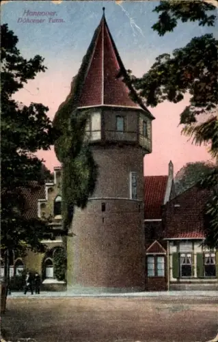 Ak Döhren Hannover, Döhrener Turm,  Architektur, Bäume im Vordergrund