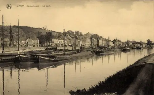 Ak Liège Lüttich Wallonien, Coronmeuse, Le port