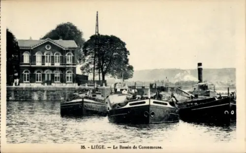 Ak Liège Lüttich Wallonien, Le Bassin de Coronmeuse