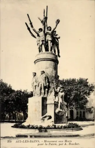 CPA Aix-les-Bains, Savoie, Monument aux Morts pour la Patrie