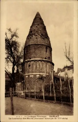 Ak Sarlat la Canéda Dordogne, Lanterne des Morts, s Monument,  XII. Jahrhundert