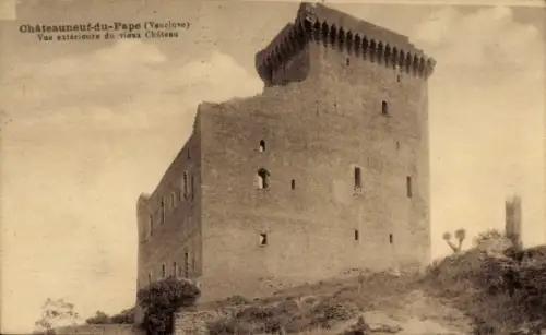 Ak Châteauneuf du Pape Vaucluse, altes Schloss