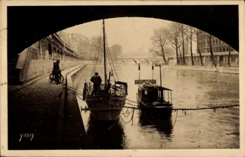 CPA Paris I Île de la Cité, Seine au Pont-Saint-Michel