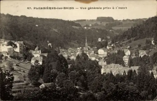 CPA Plombières les Bains Lorraine Vosges, vue générale