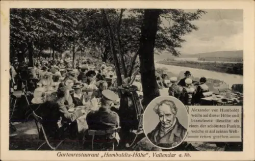 Ak Vallendar am Rhein, Alexander von Humboldt, Humboldtshöhe