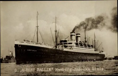 Ak HAPAG, Dampfschiff Albert Ballin