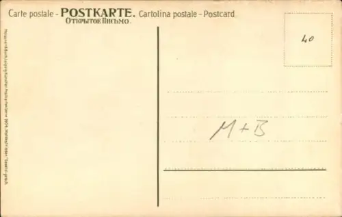 Ak Landschaft, Hirsch