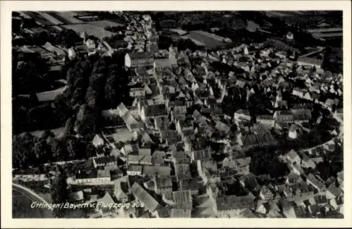 Ak Oettingen in Bayern, Fliegeraufnahme