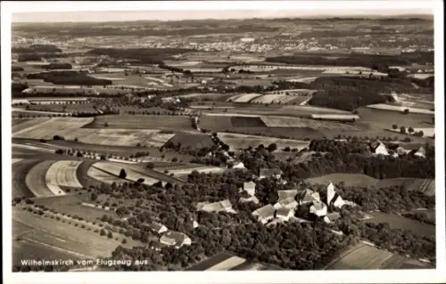 Ak Wilhelmskirch Wolketsweiler Horgenzell in Oberschwaben Württemberg, Luftaufnahme von  ländlich