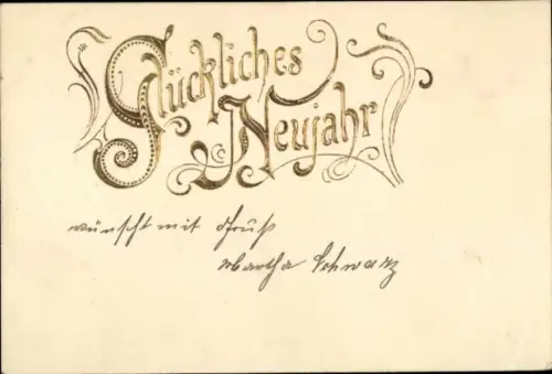 Präge Ak Glückwunsch Neujahr