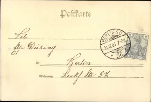 Präge Ak Glückwunsch Neujahr