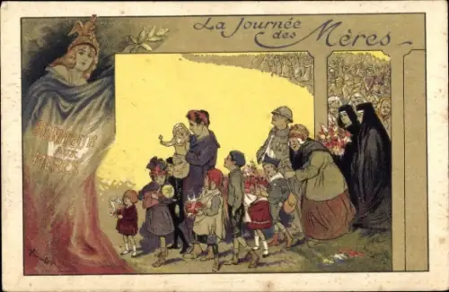 Künstler Ak La Journée des Mères, Honneur aux Mères