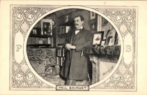 Passepartout Ak Schriftsteller Paul Bourget