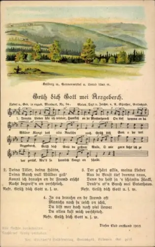 Lied Ak Günther, Anton, Erzgebirgische Mundart 24, Grüß dich Gott mei Arzgebirch, Keilberg