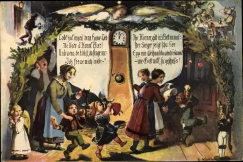 Künstler Ak Köselitz, Rud., Dr Weihnachts Heiligohmd, Erzgebirgische Weihnachtsstimmungsbilder 7