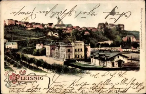 Ak Leisnig in Sachsen, Teilansicht