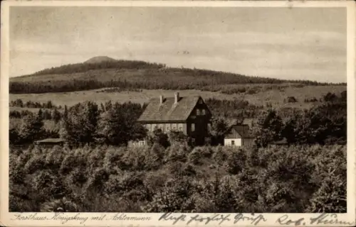 Ak Königskrug Braunlage Harz, Forsthaus mit Achtermann 