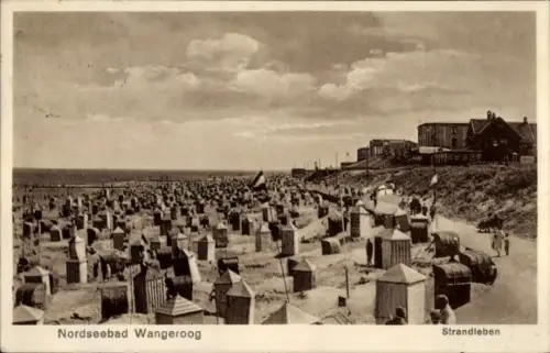 Ak Nordseebad Wangeroog Wangerooge in Ostfriesland, Nordseebad  Strandkörbe, Strand, Menschen, Me