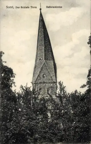 Ak Soest in Westfalen, Schiefer Turm, Reformkirche, Soest