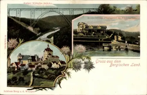 Ak Remscheid im Bergischen Land, Eschbachtalsperre, Kaiser-Wilhelm-Brücke