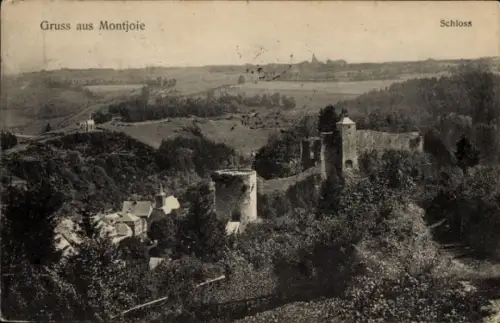 Ak Monschau Montjoie in der Eifel, Schloss, Landschaft, Gruss aus Montjoie
