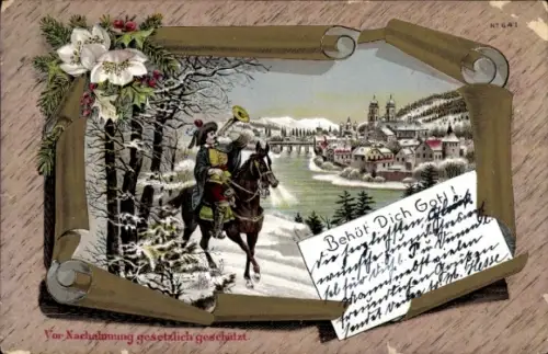 Litho Trompeter von Säckingen, Behüt Dich Gott
