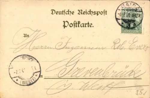 Litho Mainz am Rhein, Hotel Mainzer Hof, Zwerge, Stadtpanorama, Dom