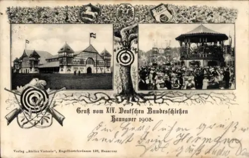 Ak Hannover, XIV. Deutsches Bundesschießen 1903