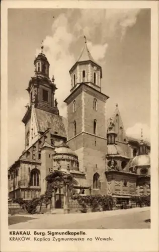Ak Kraków Krakau Polen, Burg Sigmundkapelle, Kaplica Zygmuntowska na Wawelu