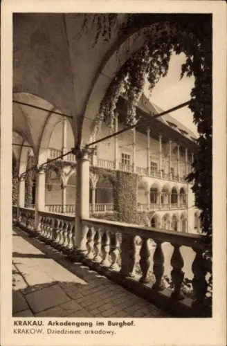 Ak Kraków Krakau Polen, Arkaden, Burghof,  Dziedziniec arkadowy