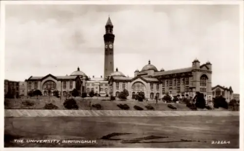 Ak Birmingham West Midlands England, Universität  Uhrturm,  Architektur
