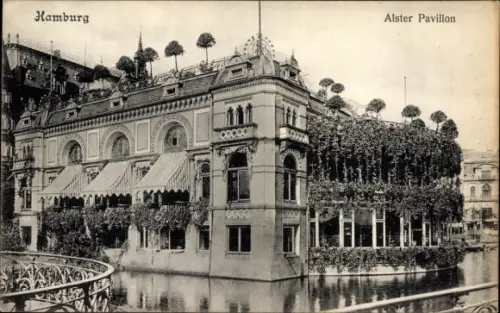 Ak Hamburg Mitte Neustadt, Alsterpavillon
