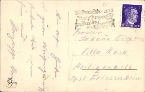 Ak Strasbourg Straßburg Elsass Bas Rhin, Münster, Winter, Fröhliche Weihnachten