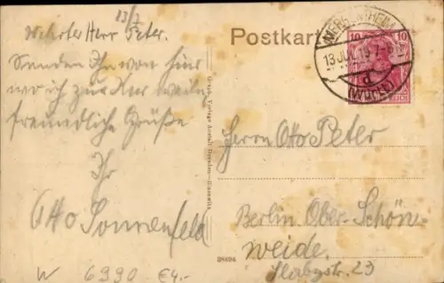 Ak Bad Mergentheim in Tauberfranken, Tauber-Brücke, Wolfgang-Kapelle