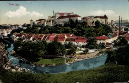 Ak Bautzen in der Oberlausitz, Stadtbild, Burg