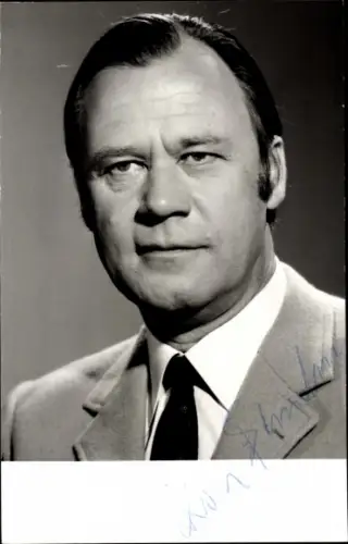 Ak Schauspieler Karl Fleischer, Portrait, Autogramm