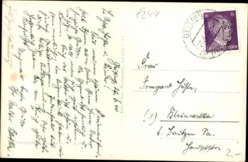 Ak Geising Altenberg im Erzgebirge, Totalansicht, Kirche