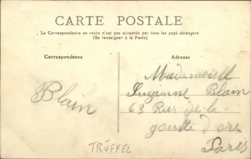 Ak Frankreich, Mann mit Trüffelschwein