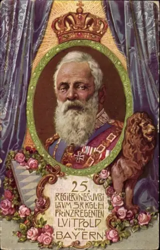 Künstler Ak Prinzregent Luitpold von Bayern, 25 jähriges Regierungsjubiläum