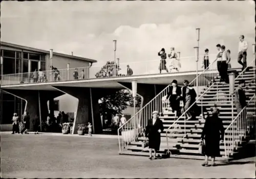 Ak Erfurt in Thüringen, 1. Internationale Gartenbauausstellung, IGA , Rendevousbrücke