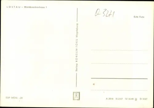Ak Lostau, Waldkrankenhaus 1
