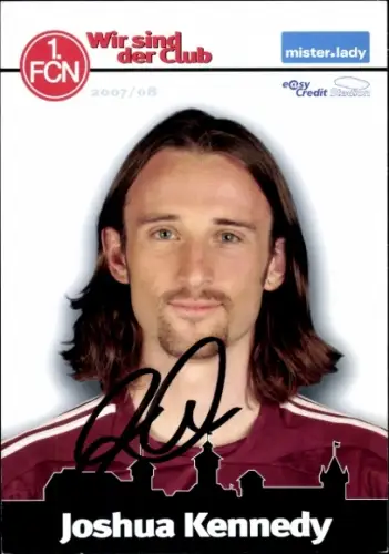 Autogrammkarte Fußballer Joshua Kennedy, 1. FC Nürnberg,  Autogramm