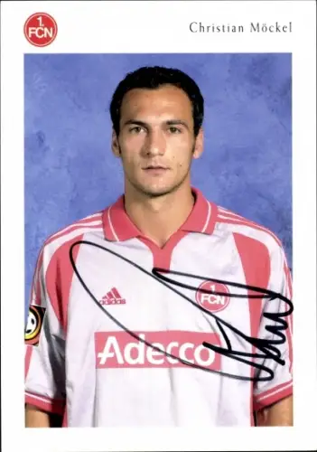 Autogrammkarte Fußballer Christian Möckel, 1. FC Nürnberg,  Autogramm