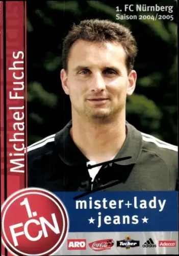 Autogrammkarte Fußballer Michael Fuchs, 1. FC Nürnberg,  Autogramm