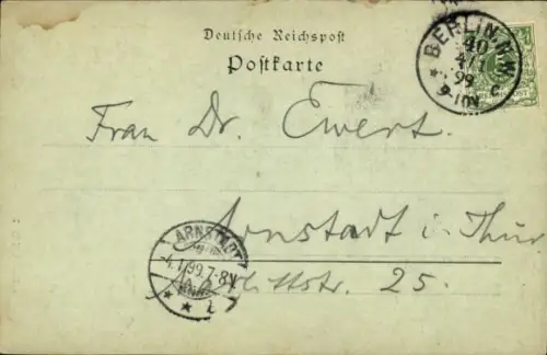 Mondschein Ak Berlin Mitte, Rathaus