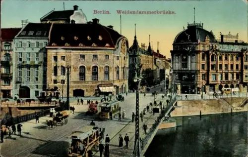 Ak Berlin Mitte, Weidendammer Brücke