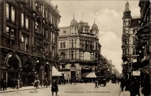 Ak Berlin Mitte, Friedrichstraße Ecke Behrenstraße